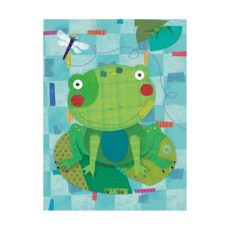Holli Conger 'Frog Collage' Canvas Art,35x47